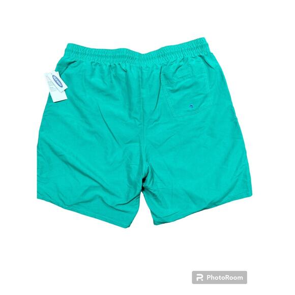 NWT Men's Old Navy Swim Trunks Board‎ Shorts Size Xl Green W/ Drawstring - Picture 2 of 3